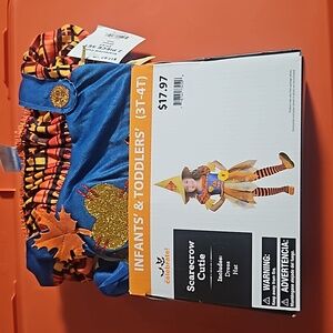 WAY TO CELEBRATE SCARECROW CUTIE TODDLER COSTUME: NEW IN PACKAGE: 3T/4T